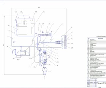 Чертеж Горелка блочная газовая ГБГ-2,5