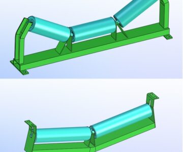 3D модель Роликоопоры конвейерные ЖГ-100-127-30, НЖГ-100-127