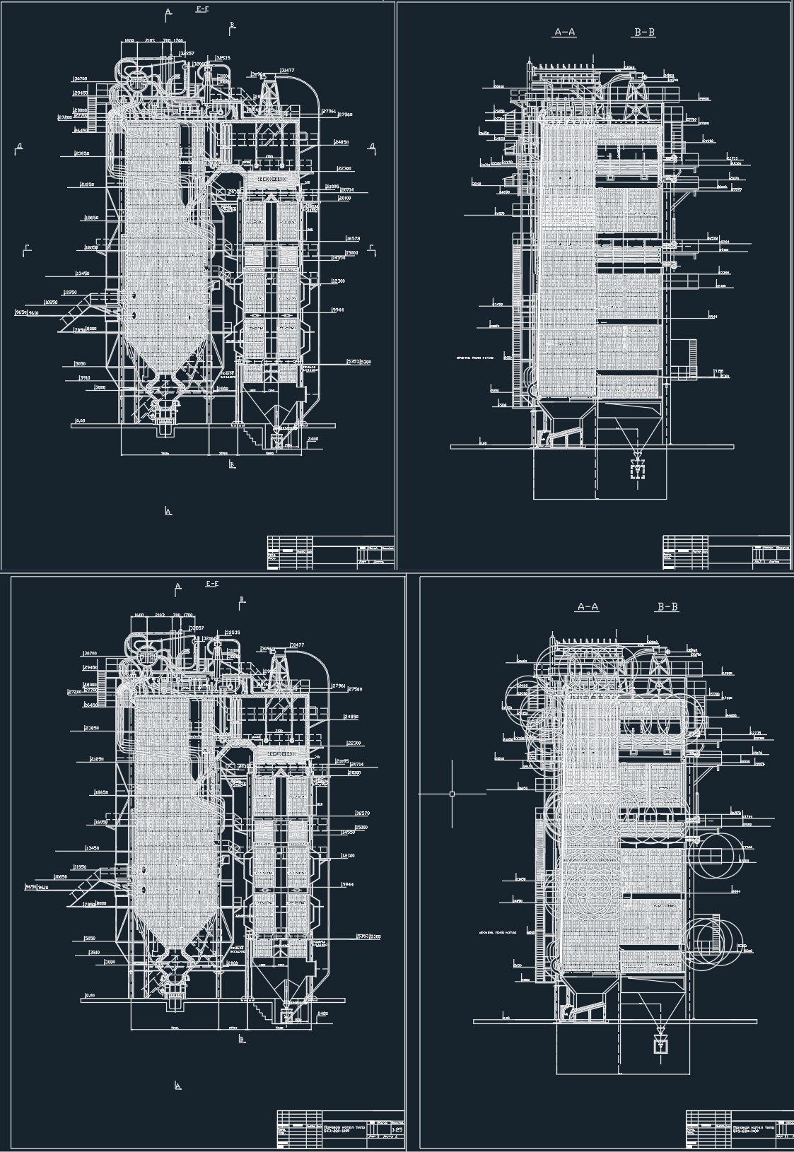 3D модель Чертежи котла БКЗ-220-100Ф