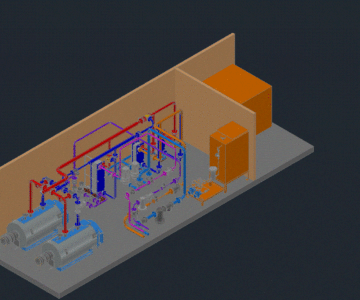 3D модель Блочно-модульная котельная 0,72МВт