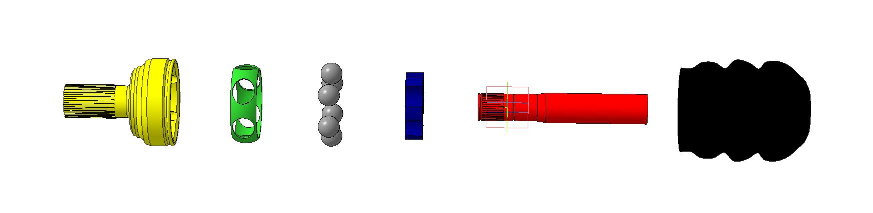 3D модель Шарнир равных угловых скоростей автомобиля LADA SAMARA наружный