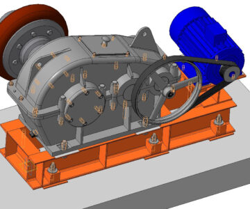 3D модель Расчёт и проектирование привода ленточного конвейера Uпр=74,6