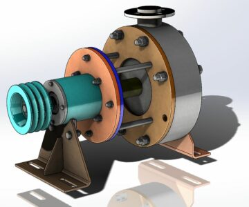 3D модель Насос химический КМХ-Д 65-40-200