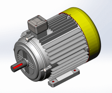 3D модель Электродвигатель 4А132-S4 7,5 кВт