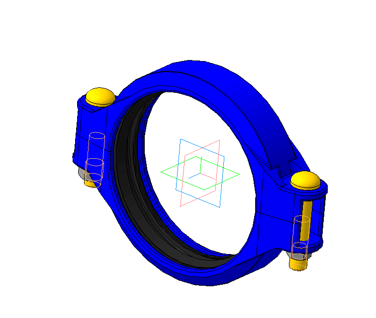 3D модель Набор из 3 муфт VICTAULIC