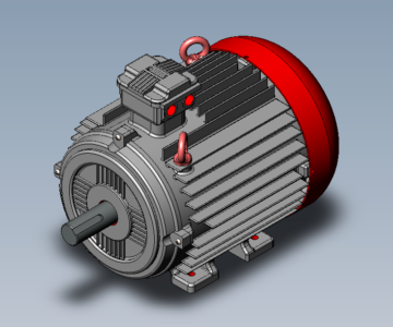 3D модель Электродвигатель АИР160-S4 15 кВт