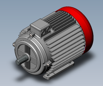 3D модель Электродвигатель АИР90L4 У3 2,2 кВт