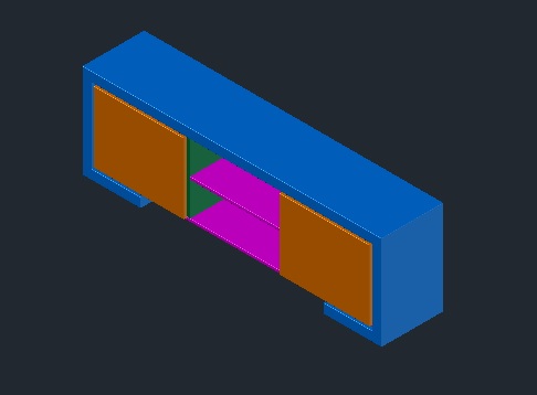 3D модель тумба под телевизор