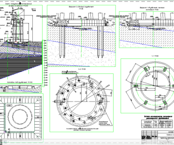 Чертеж «Основание и фундаменты» Водонапорная башня