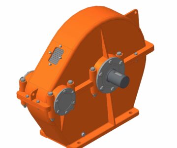 3D модель Редуктор цилиндрический прямозубый одноступенчатый U=6,3