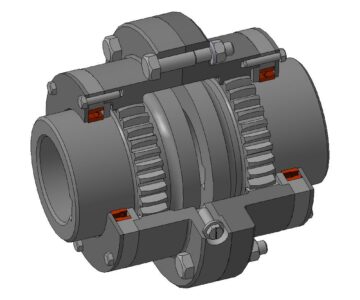 3D модель Муфта зубчатая для соединения соосных валов