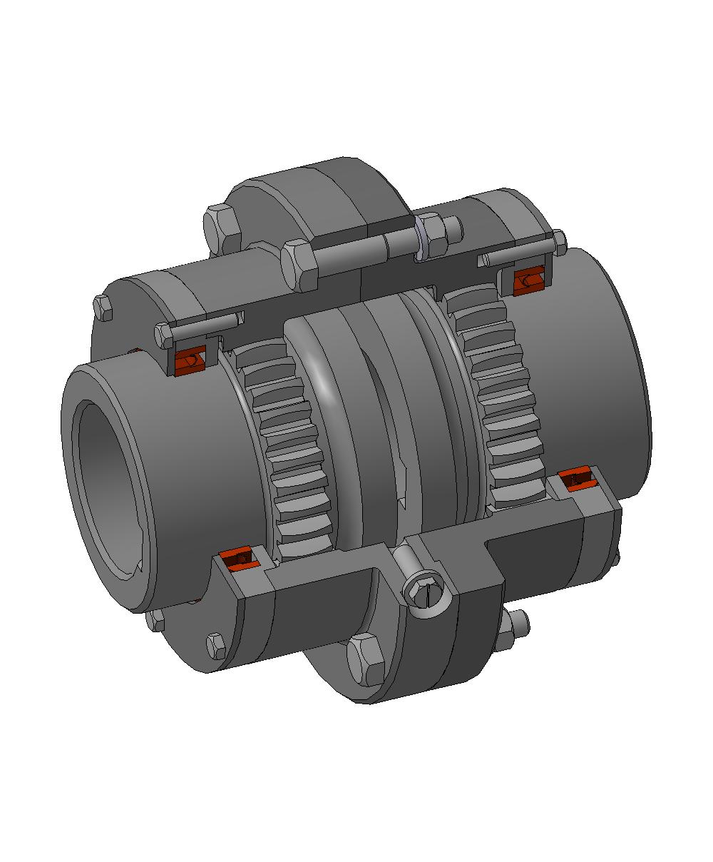 3D модель Муфта зубчатая для соединения соосных валов