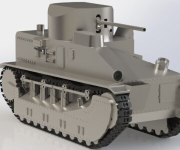 3D модель Танк Vickers Medium Mk. I