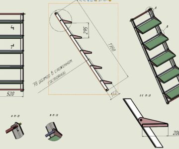 3D модель Лестница складная