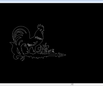 Чертеж Флюгер петух со стрелой