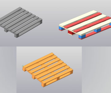 3D модель Поддоны деревянные 1200х1000 и 1200х800