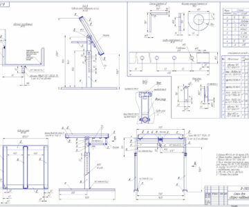 Чертеж Стол для сборки поддонов