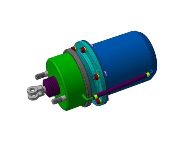 3D модель Пружинный энергоаккумулятор пневмопривода автомобиля КАМАЗ