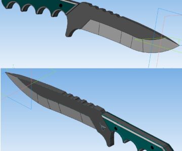 3D модель Нож с полимерной ручкой