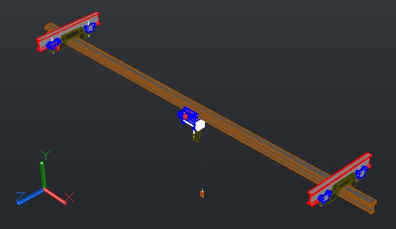 3D модель Кран-балка г/п 2т