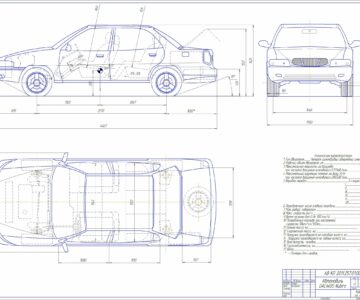 Чертеж Автомобиль Daewoo Nubira