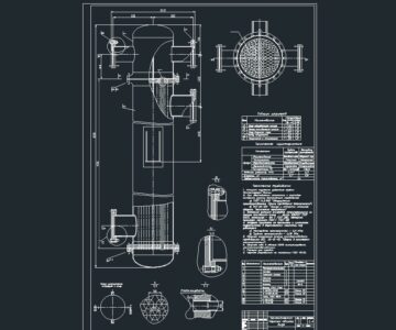 Чертеж Теплообменник ТНВ (чертеж общего вида)