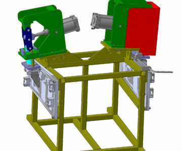 3D модель Автомат для вырубки отверстий в боковинах обшивки двери автомобиля