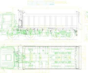 Чертеж Самосвал Scania 8x4