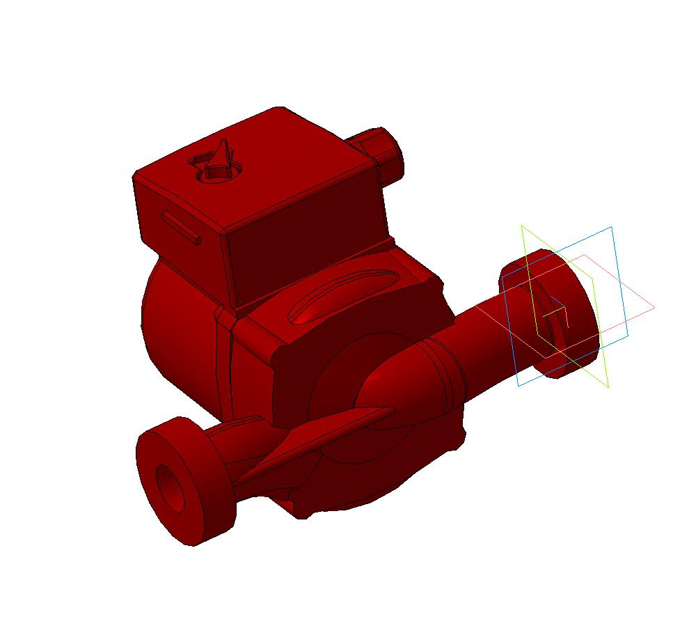 3D модель Насос циркуляционный 1 Grundfos UPS-2560 180