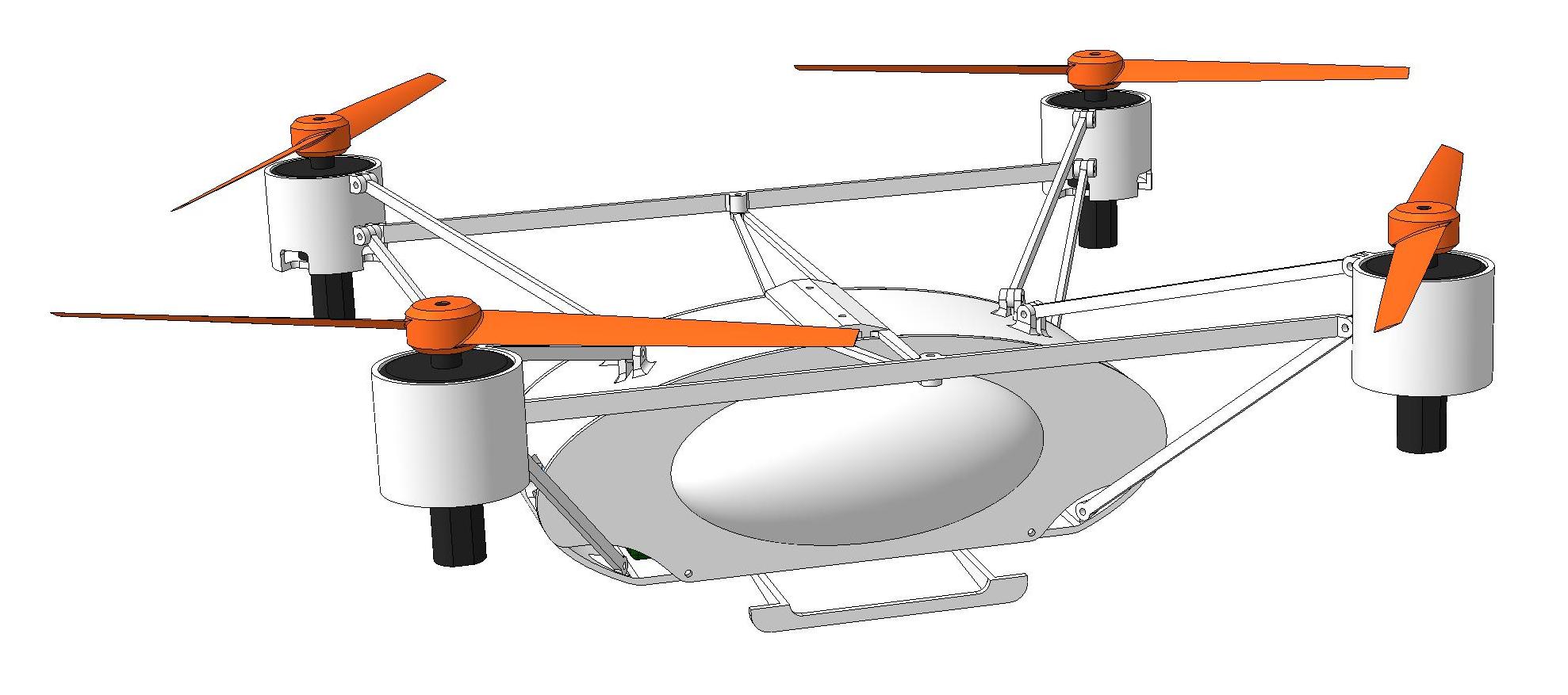 3D модель корпус квадрокоптера Blade 200QX (вариант №6)