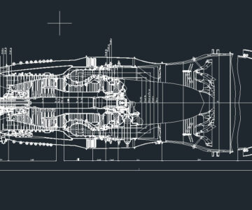 Чертеж Чертеж двигателя АЛ-31Ф