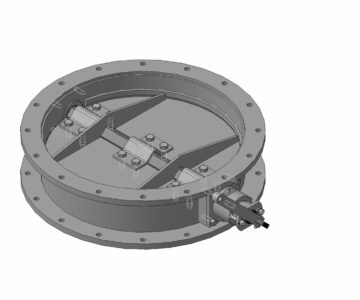 3D модель Клапан дроссельный Д=600мм
