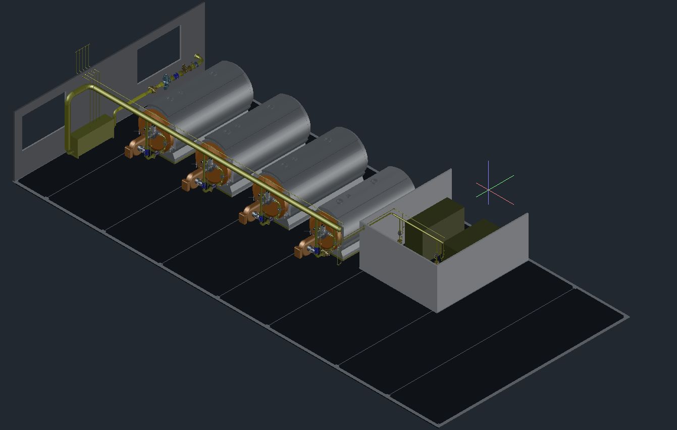 3D модель ГСВ котельная 22Мвт