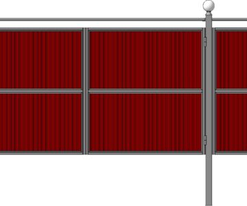 3D модель Ворота для дома и дачи из профильной трубы