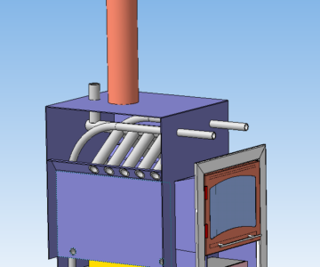 3D модель Печь отопительная (замкнутый контур)