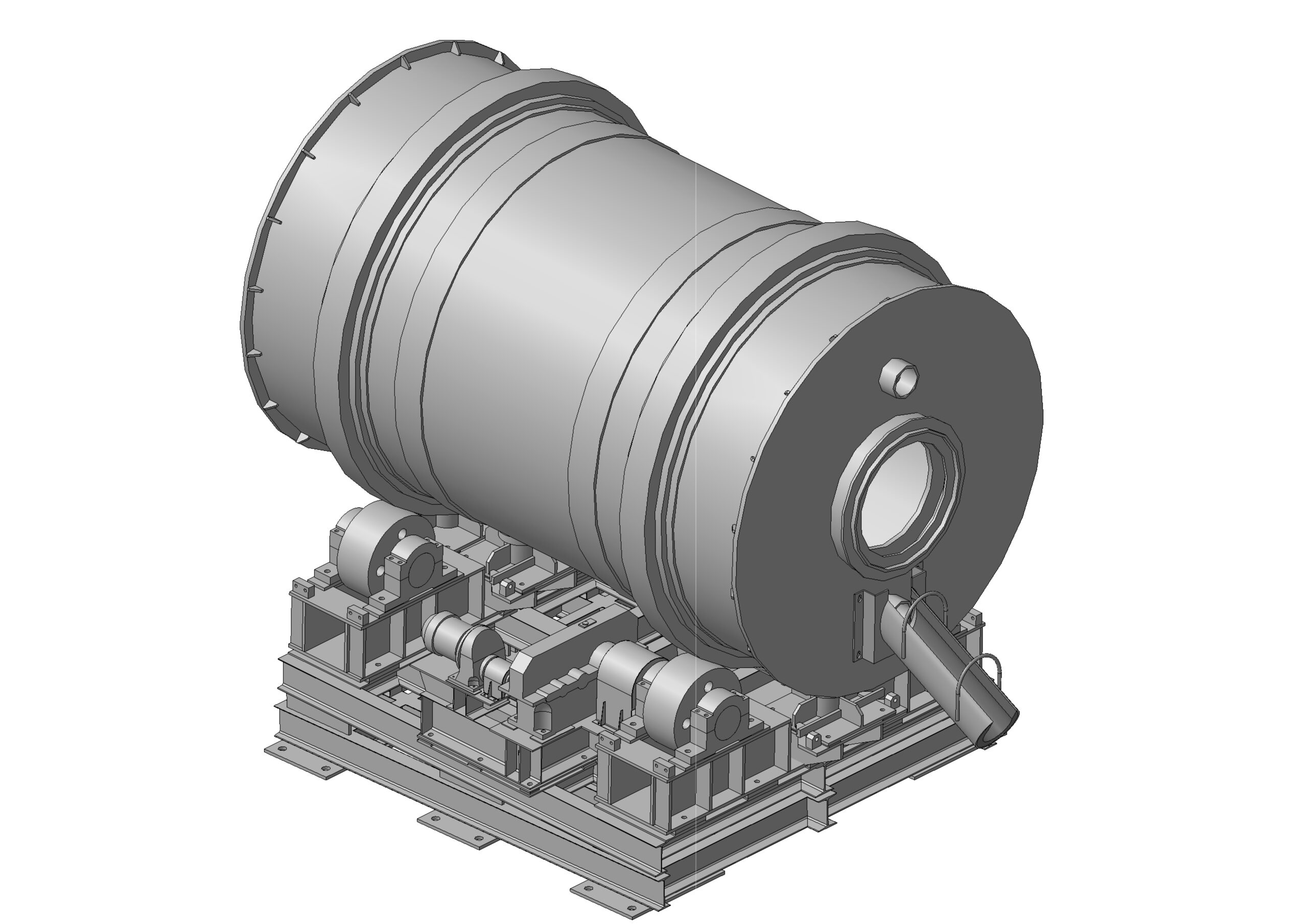 3D модель Роторная коротко барабанная печь