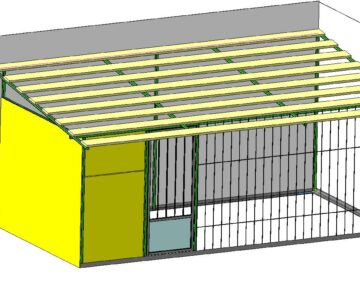 3D модель Вольер 4000х2000мм для собаки