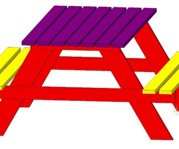 3D модель Стол деревянный