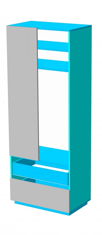 3D модель Шкаф 2204х850х522 мм