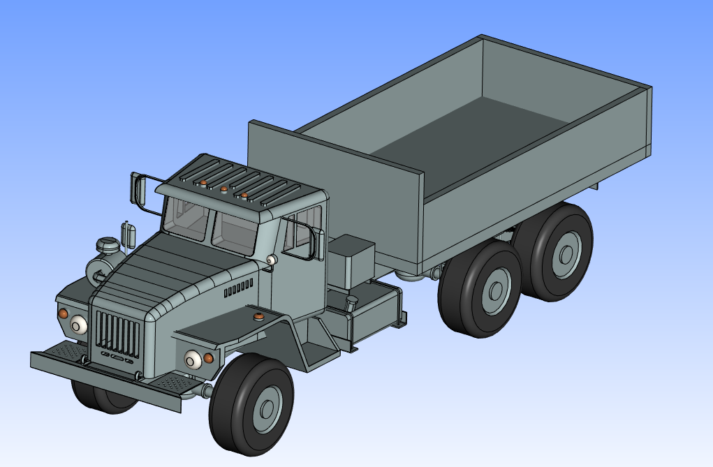 3D модель УРАЛ 4320