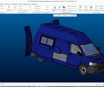 3D модель 3D модель микроавтообуса VolksWagen Transporter T4