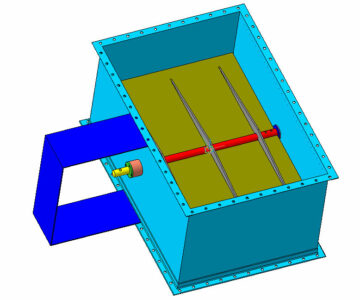 3D модель Заслонка на газоход 1000х1500мм