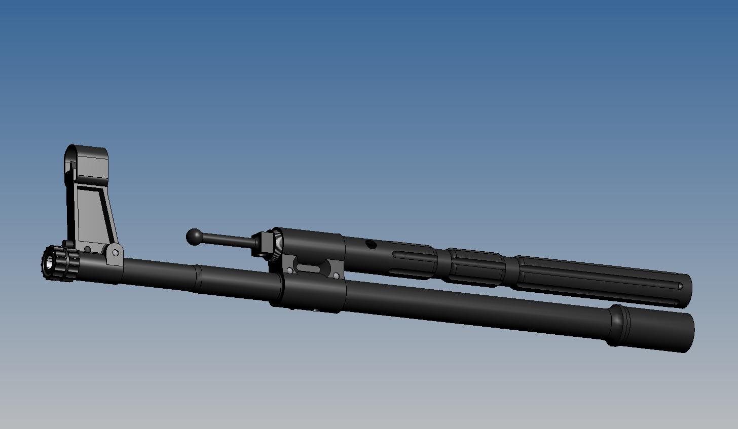 3D модель Детали штурмовой винтовки MP-44-Sturmgewehr