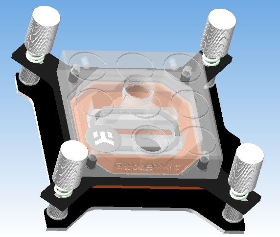 3D модель Универсальный водоблок на центральный процессор EK-Supremacy
