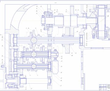 Чертеж Модернизация коробки скоростей вертикально-фрезерного станка 6М12П с целью увеличения скорости вращения шпинделя на 21%