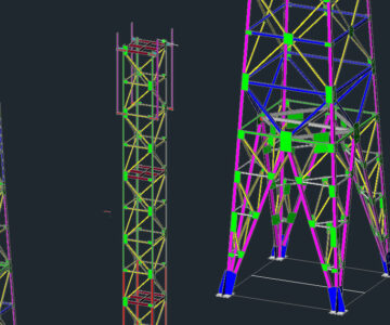 3D модель 3D Модель башни H=60м