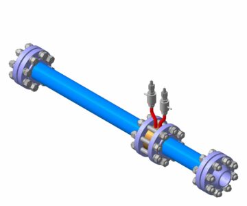 3D модель Измерительный трубопровод с сужающим устройством типа ДКС Ду80