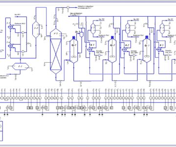 Чертеж Интенсификация работы блока гидрирования и кристаллизации производства очистки терефталевой кислоты