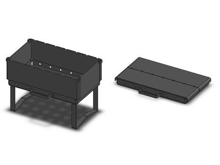 3D модель Мангал походный складной
