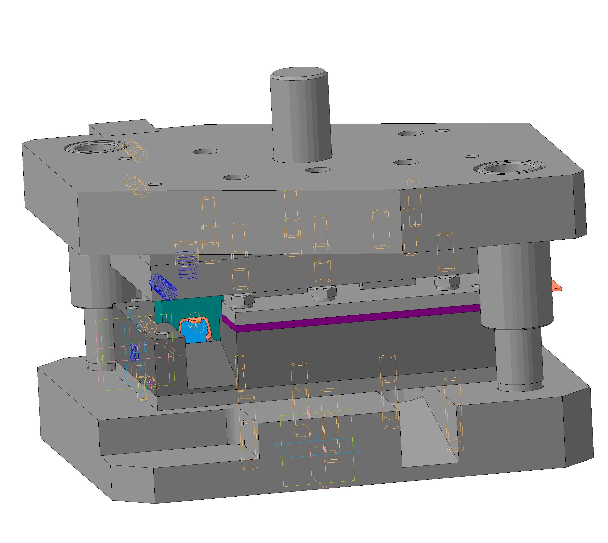 3D модель Штамп комбинированный для изготовления скоб